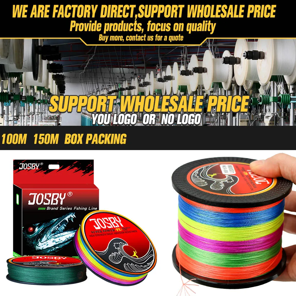 

Braided Fishing Line 8 Strands 4 Weaves Multifilament PE Super Strong Japanese Line Carp 100M 300M 500M 1000M 18lb-100lb