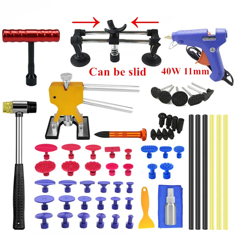 melhor Kits De Ferramentas Do Carro Auto Corpo Paintless Dent Remoção Ferramenta De Reparo Dent Kit Levantador Ponte Cola Extrator Conjunto