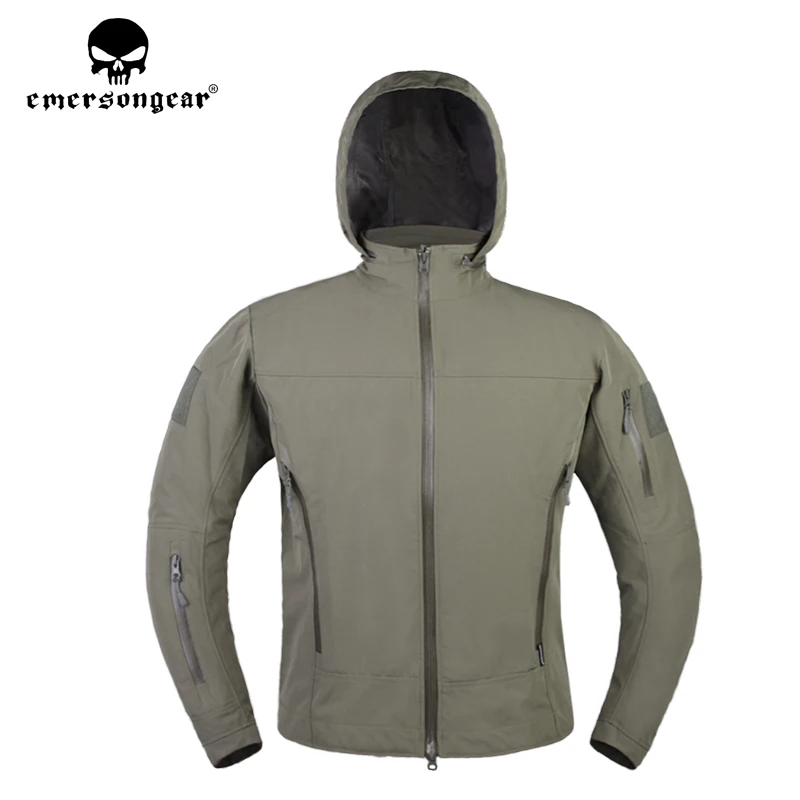 Emersongear, мужские флисовые куртки, уличные, для кемпинга, походов, зимнее пальто, для охоты, ветровка, куртка с капюшоном, охотничьи пальто EM6873 - Цвет: EM6873DE