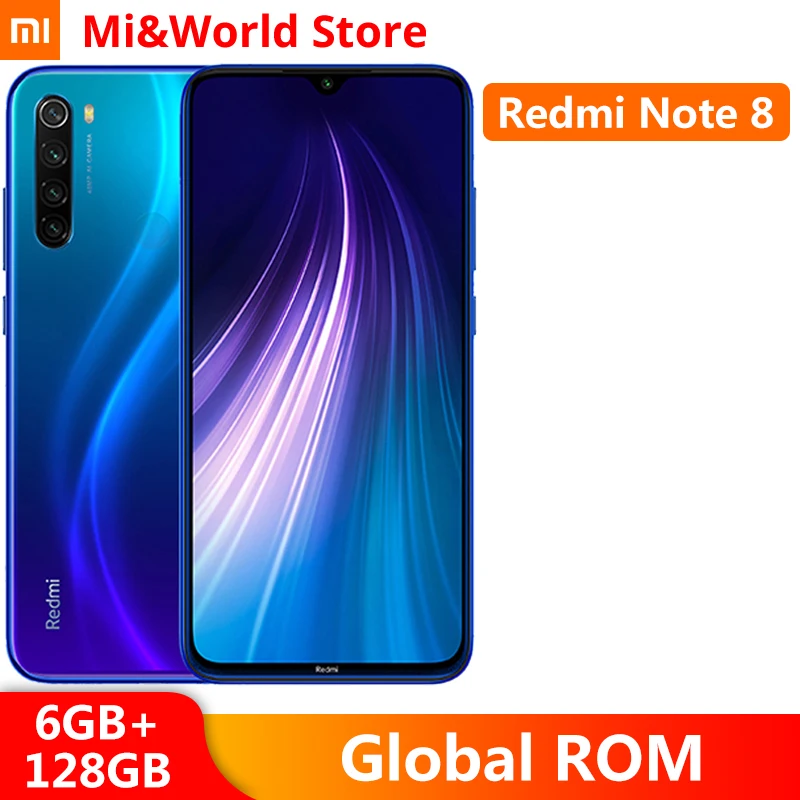 Глобальная прошивка Xiaomi Redmi Note 8 6 ГБ ОЗУ 128 ROM мобильный телефон Snapdragon 665 Octa Core 48MP Quad