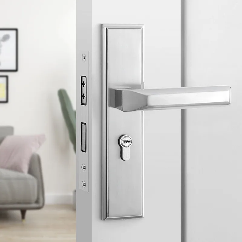 Черный дверной замок для спальни с белой пластиной ванной комнаты|Ручка двери| |