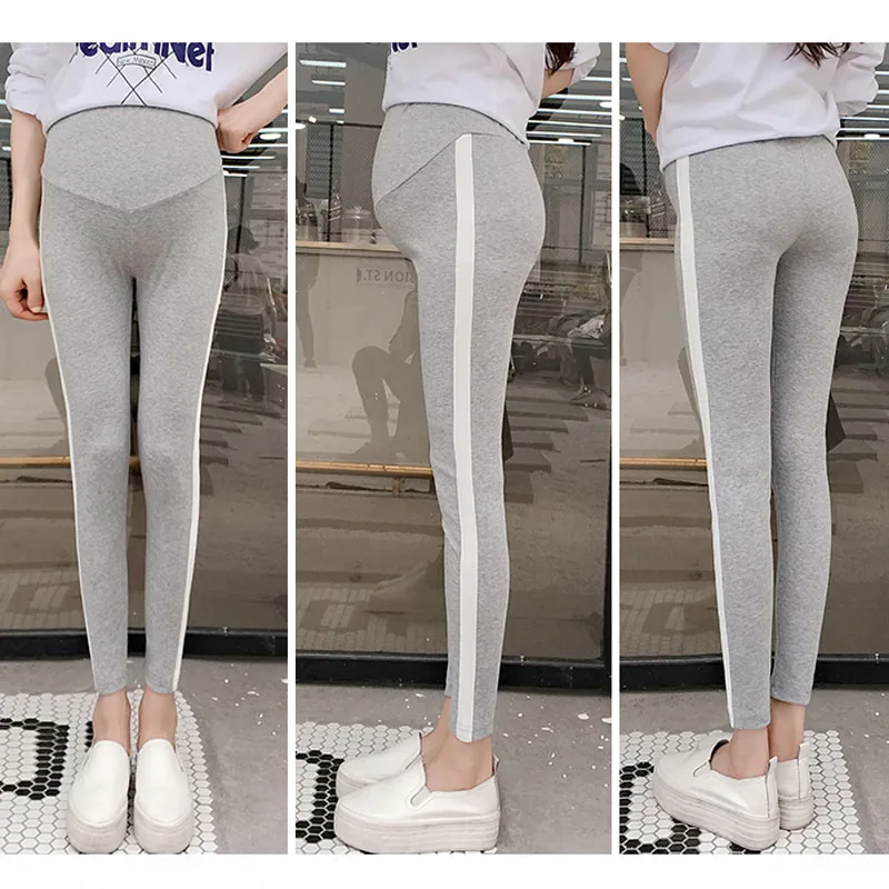Леггинсы для беременных повседневные с полосками по бокам леггинсы стрейч