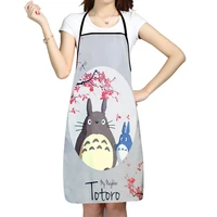 kitchen apron totoro anime printed sleeveless oxford fabric aprons for men women home cleaning tools creative gifts