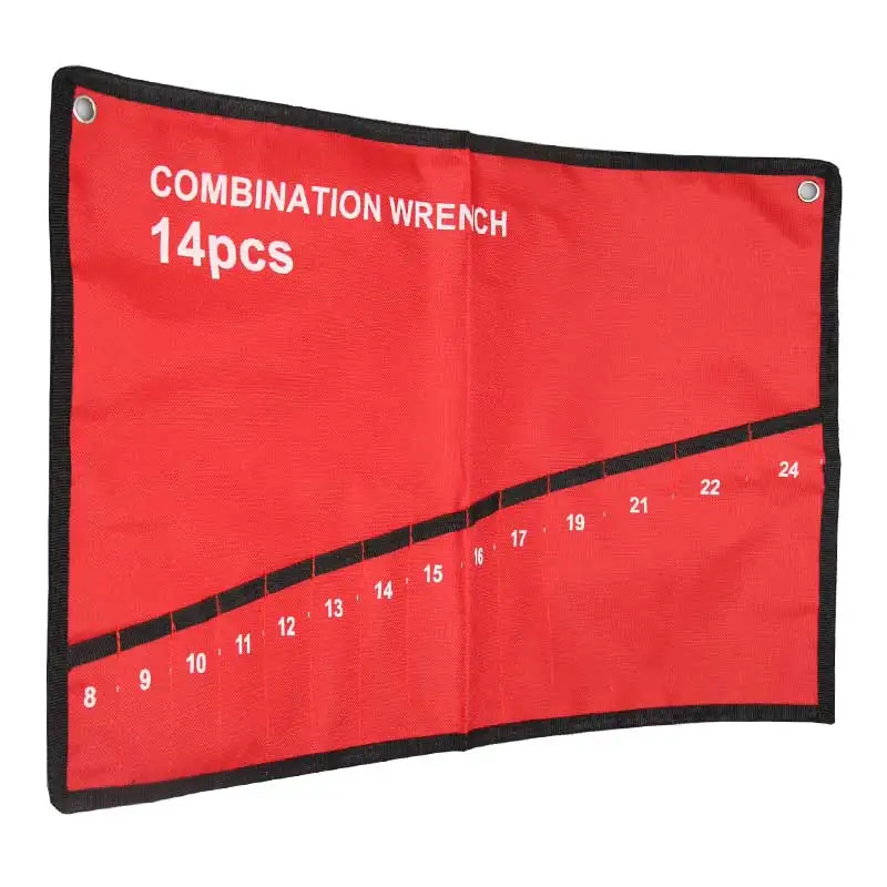 14 карманов двойное открытие офсетное кольцо гаечный ключ сумка для инструментов