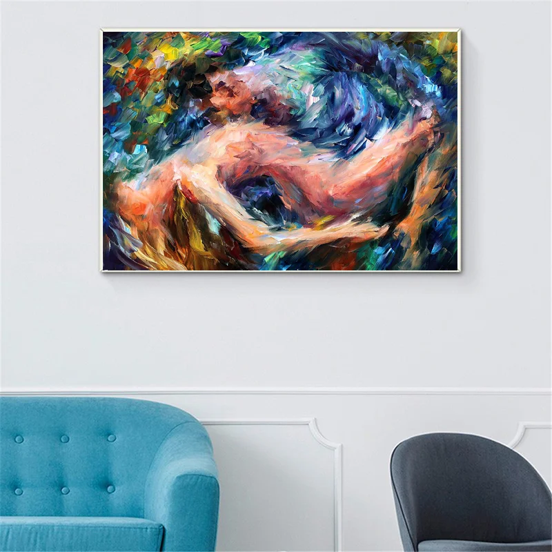 Абстрактная Нюдовая Картина Маслом Красочные Холсты Печати Искусства на Стенах Постеры Декор для Гостиной Домашний Декор.