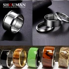 SHOUMAN 316L нержавеющая сталь без рисунка DIY 3 частинабор ручной работы Креативные обручальные кольца для мужчин женщин обручальные ювелирные изделия
