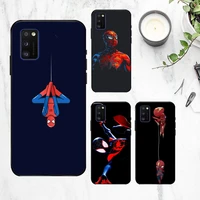 phone case for samsung galaxy a41 a51 a90 5g 4g a80 a71 a70 a60 fashion shockproof spiderman fly shockproof mobile cover