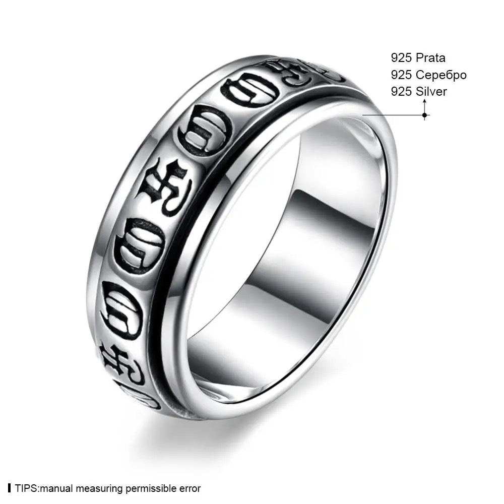 

GOMAYA Women Rings Gothic Vintage Rock Punk Cocktail Jewelry 925 Sterling Silver Wholesale Halloween Gift for Men Free Shipping