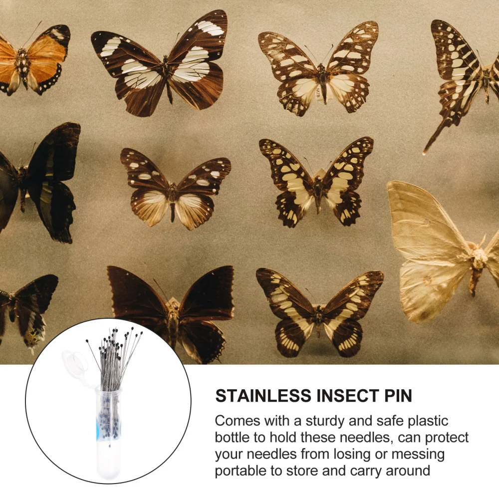 

200Pcs Stainless Steel Specimen Pin Insect Collection Needles Entomology Pin