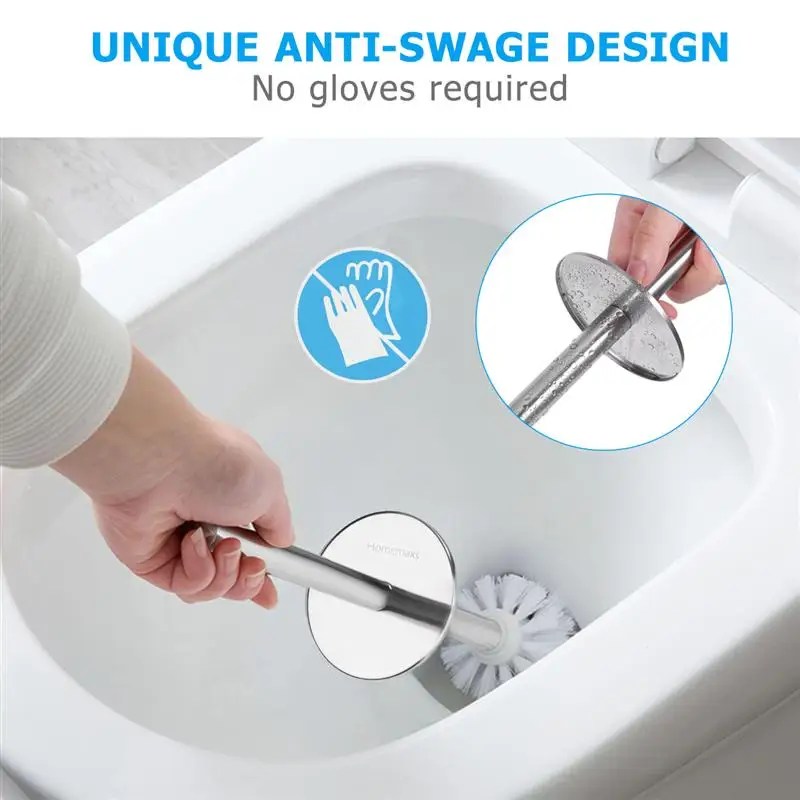 Набор кистей и держателей для унитаза HOMEMAXS компактный набор из нержавеющей стали