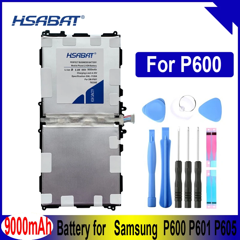 HSABAT 9000 мА/ч, T8220E Батарея для samsung GALAXY Note 10,1 вкладка Pro 10,1 P600 P601 P605 SM-P607 SM-T520 SM-T525