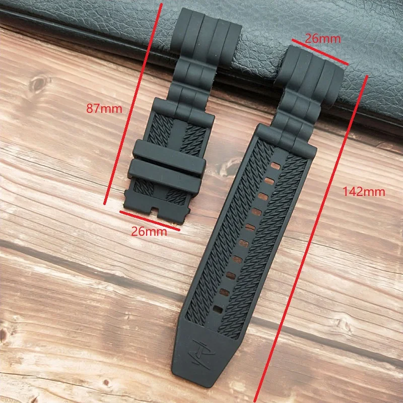 Ремешок резиновый сменный для наручных часов черный браслет Invicta Noma Subaqua Zeus Bolt 14071