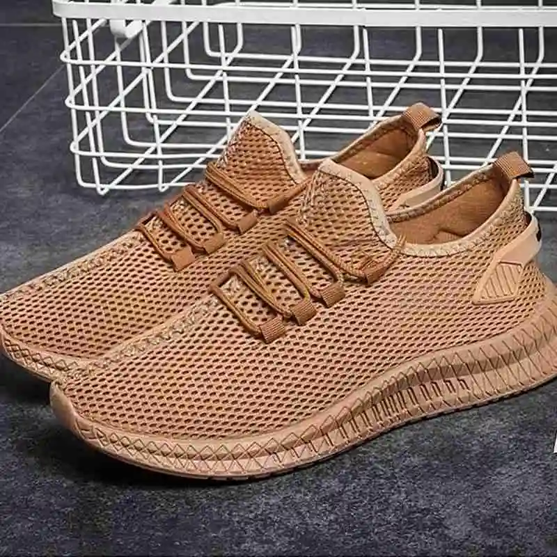 

Summer New Men Footwear Breathable Deodorant Mesh Sport Shoes Men Shoes Sneakers Flat Male Casual Shoes Comfortable Shoes