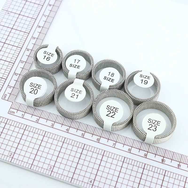 2 шт./компл. 8 мм ширина Высокое качество модные кольца из нержавеющей стали сетка