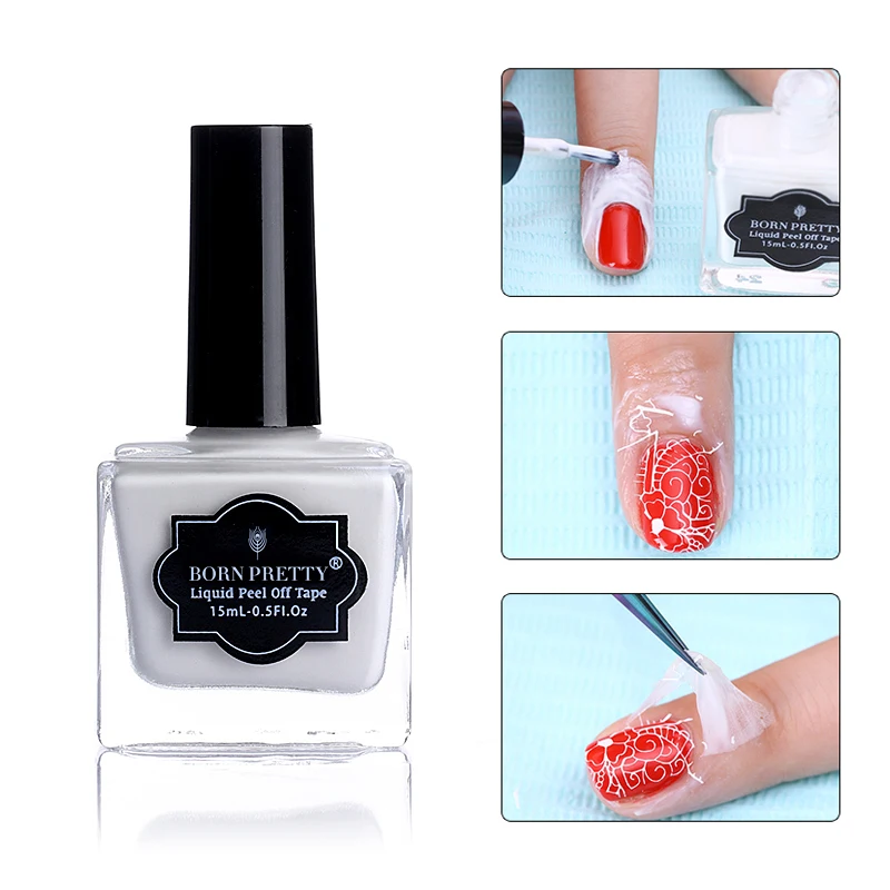 White Nail Latex BORN PRETTY штамповочный лак Хамелеон термальный лак для ногтей 6 мл красочное изображение для дизайна ногтей для самостоятельной Печати - Цвет: White Nail Latex