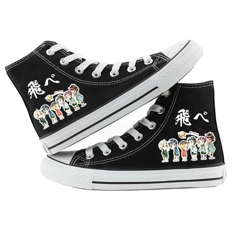 Haikyuu! Кеды на плоской подошве повседневные холщовые кроссовки plimsolls Hinata Shoyo kageyama