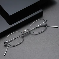 2022 new small square glasses frame men women pure titanium spectacle frames adjustable nose pads eyewear optics myopia reading