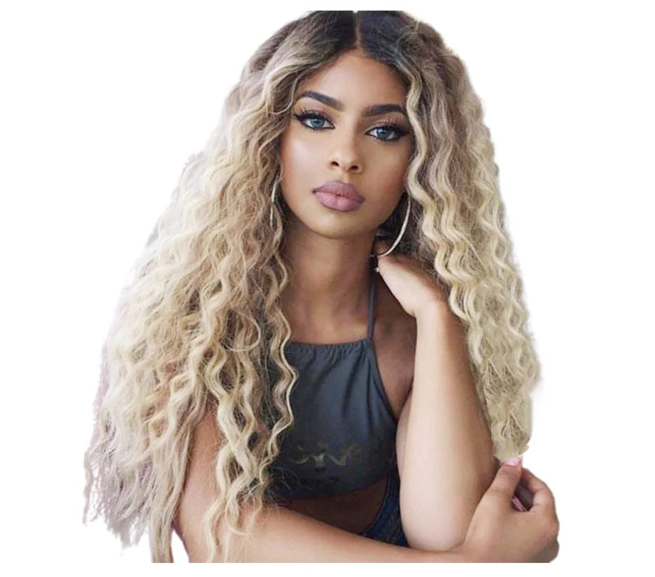 

Synthetic Lace Wig Deep Wave Lolita Synthetic Lace Wigs Blonde Pink 12 Colors Available 30Inch Hair Wigs For Women Cosplay