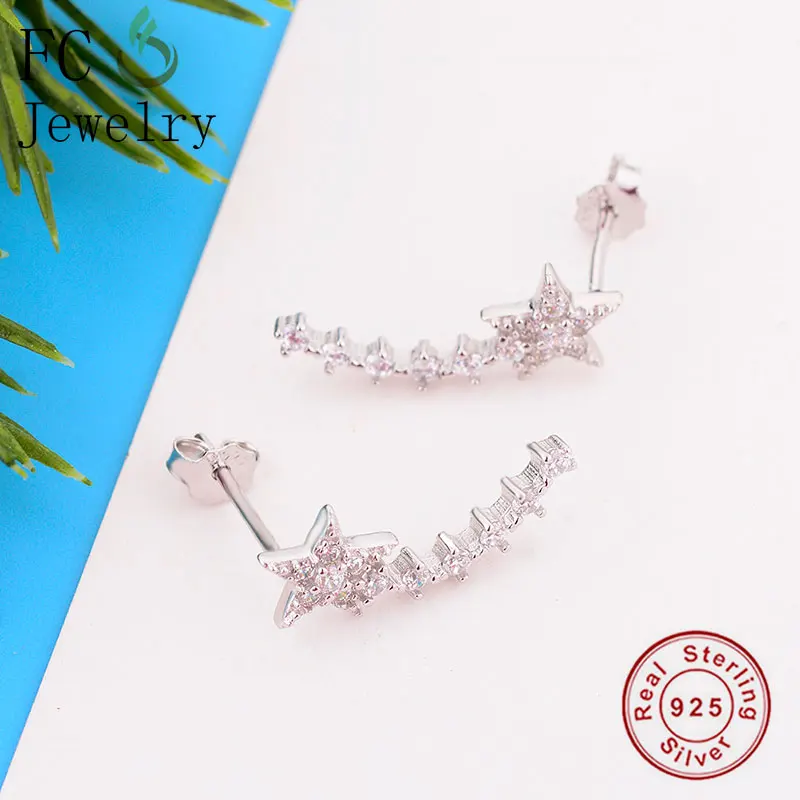 FC ювелирные изделия 100% Серебро 925 пробы панковские Геометрические линии звезда