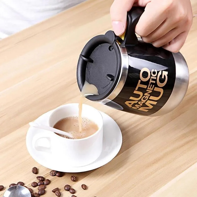 Автоматическая кружка для кофе стальная Магнитная кружки чашка смешивания