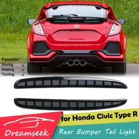 led rear bumper tail light for honda civic 2017 2018 2019 2020 2021 driving brake lamp w dynamic turn signal smoke lens