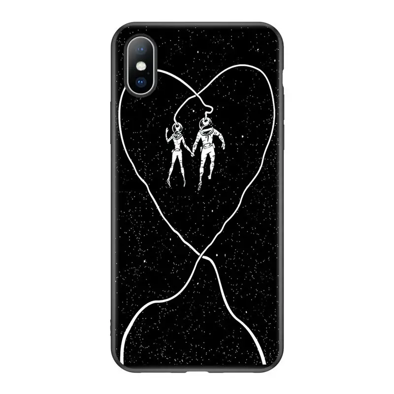 Силиконовый чехол для телефона iPhone 7 8 6 6S Plus X Stars надпись Space XR XS Max 5 5s SE Чехлы мягкая