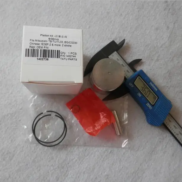 

1E36F-2 PISTON KIT 36MM FOR CHINESE 36F 36F-2 2 CYCLE ZYLINDER CYLINDER ASSEMBLY KOLBEN RING SET PIN CLIPS ASSY FREE SHIPPING