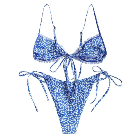 Women's Swimsuit 2022 New Bandeau Bandage Bikinis Set Maillot De Bain Push-up Swimwear Women Beachwear Tops Купальник Женский