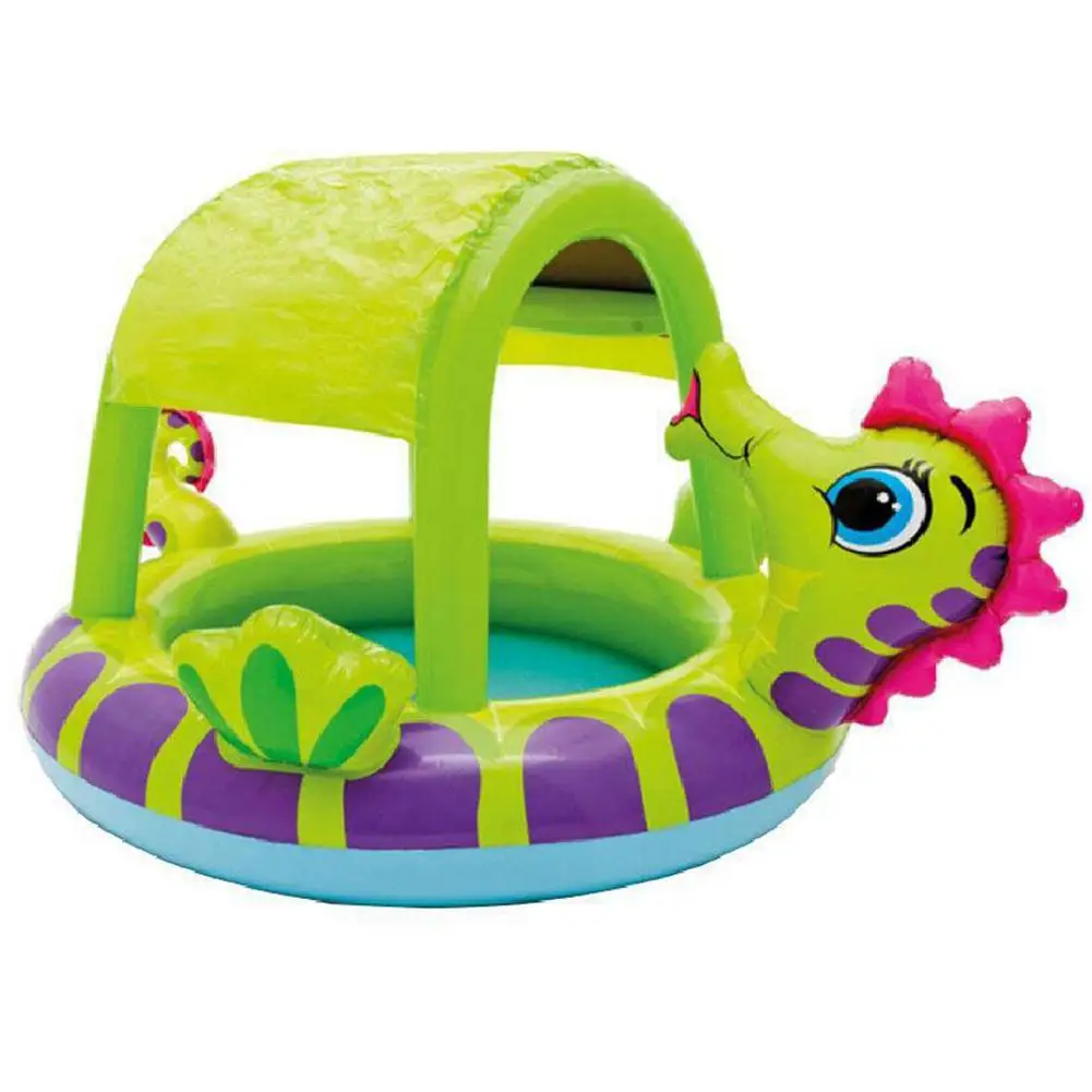 

Seahorse Shade Family Paddling Pool Inflatable Swimming Pool Kid Sprinkler Pool Courtyard Swimming Center 188*147*104CM