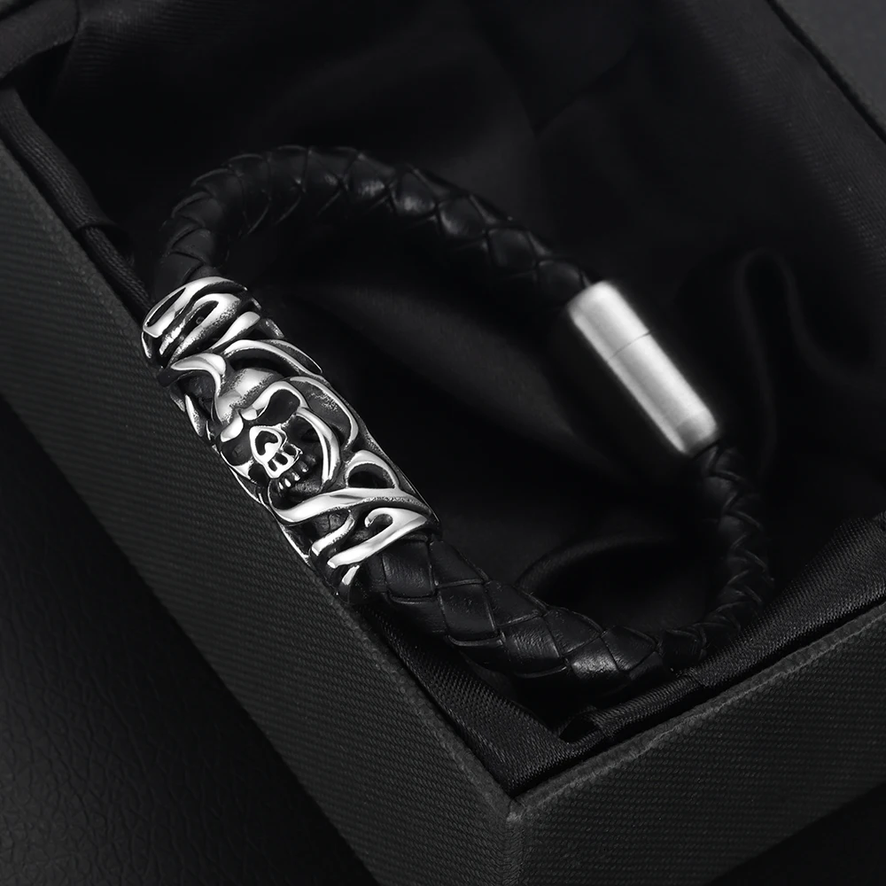 2 шт. Нержавеющая сталь слайдер трубки из бисера череп полые чернеют скользящие