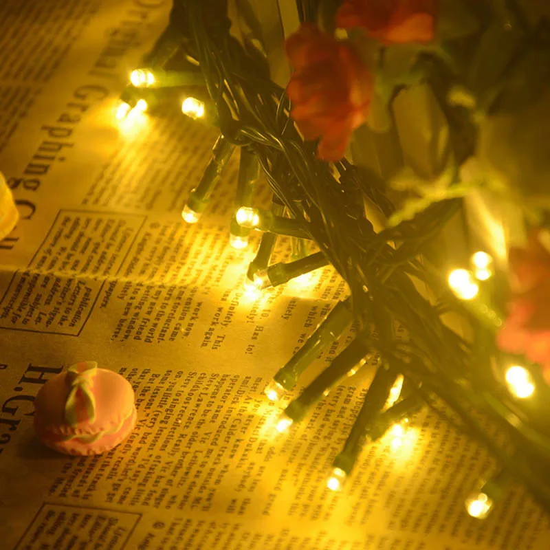 

Solar Powered Fairy Lights Christmas Street Garland Led String Strip Light Outdoor Waterproof for Garden Wedding Decoration