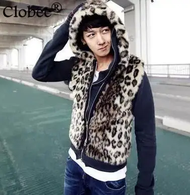 Зимний осенний мужской жилет из искусственного меха куртка пальто верхняя