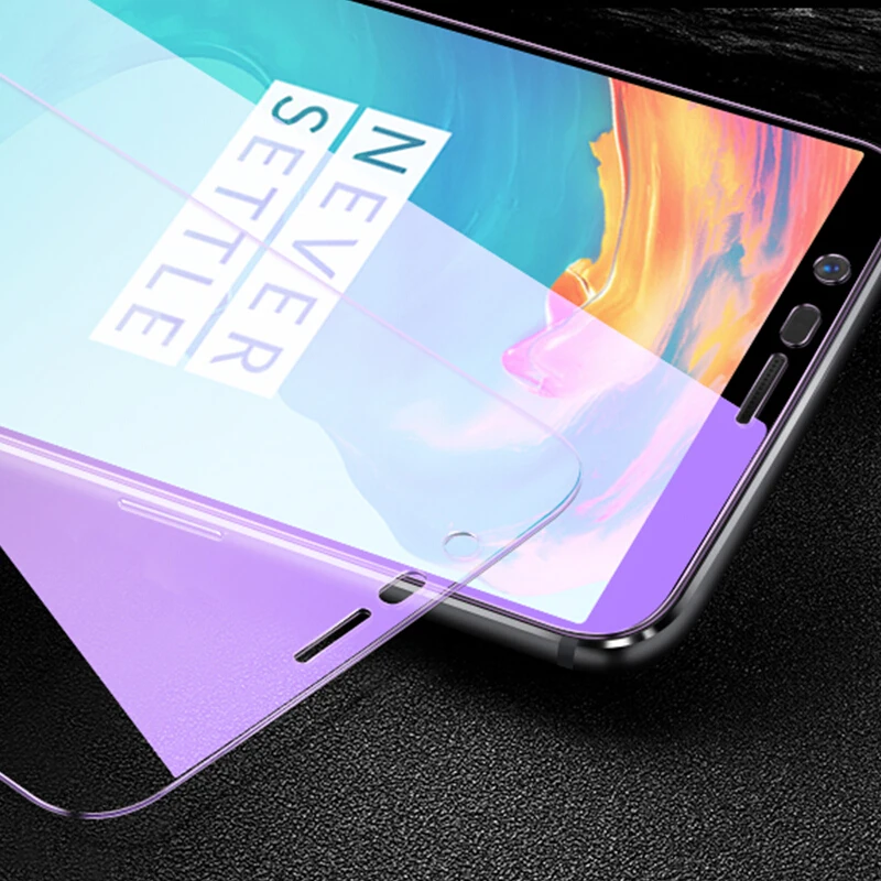 Защитное стекло UVR для Oneplus 5T 5 противосинее фиолетосветильник 2.5D закаленное