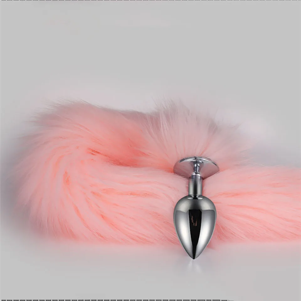 Розовые сексуальные игрушки для пар лисий хвост огромная Анальная пробка