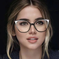 cat eye shape designer brand women fashion stylish optical blue light blocking glasses frame spectacles female eyewear new