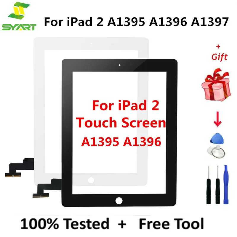 

Сенсорный экран для iPad 2 A1395 A1396 A1397 9,7 "сенсорная панель LCD Внешний дисплей замена дигитайзера Сенсорное стекло
