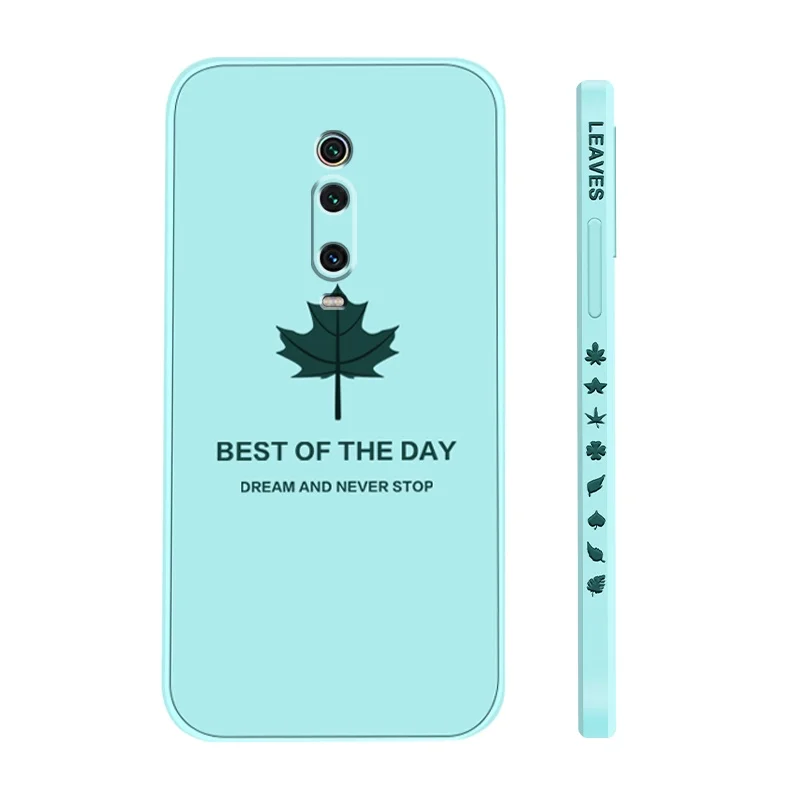 

For Xiaomi 11 Lite Poco F3 X2 Mi 10 Lite 9se Pro Case Liquid silicone Maple leaf Protective Back Cover
