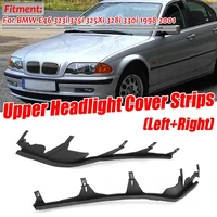 leftright car front upper headlight cover strips headlight sealing strip gasket for bmw e46 323i 325i 325xi 328i 330i 1998 2001