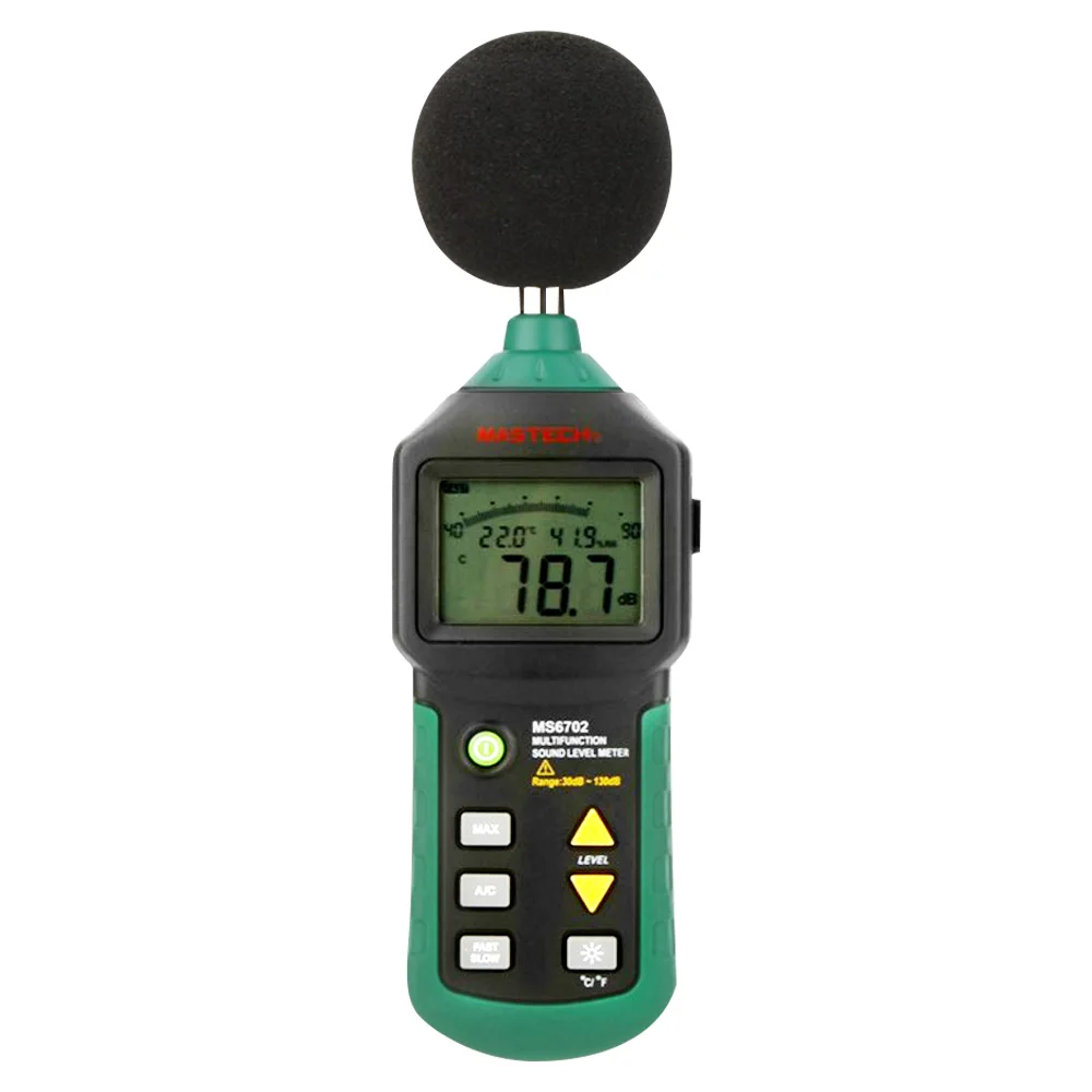 MASTECH MS6702 цифровой измеритель уровня звука шума Измеритель температуры и