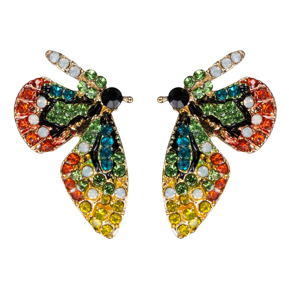 

Красочные серьги-гвоздики с крыльями бабочки, модные милые женские серьги Стразы, блестящие бриллиантовые серьги-бабочки, ювелирные издели...