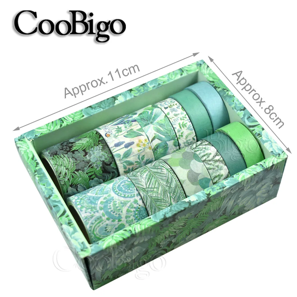 Декоративная клейкая лента 12 рулонов в комплекте | Канцтовары для офиса и дома