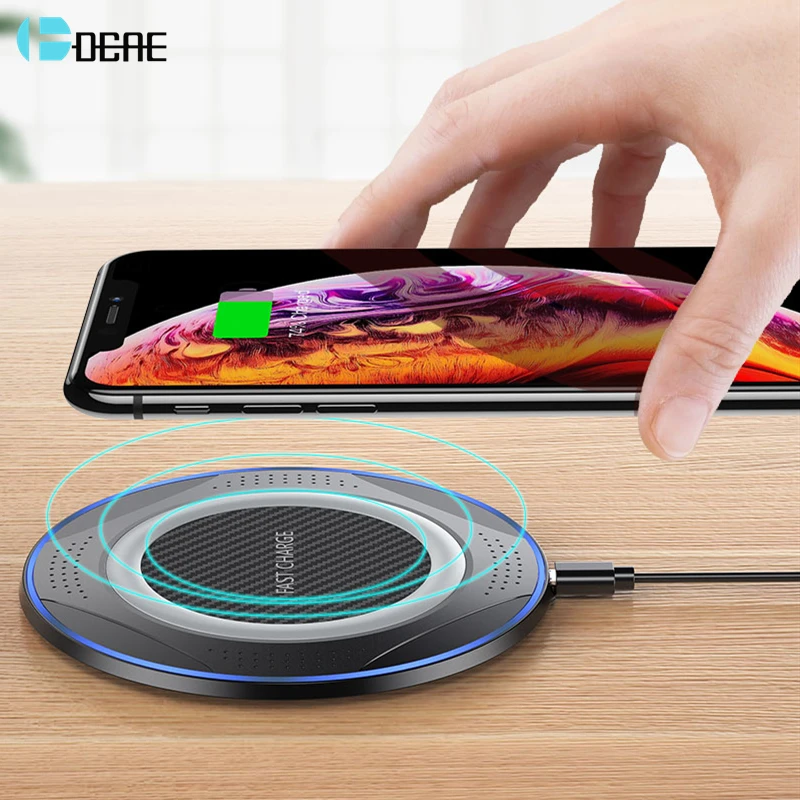 DCAE Беспроводное зарядное устройство для iPhone 11 Pro Max XR X XS 10W Qi Быстрая зарядка samsung S10