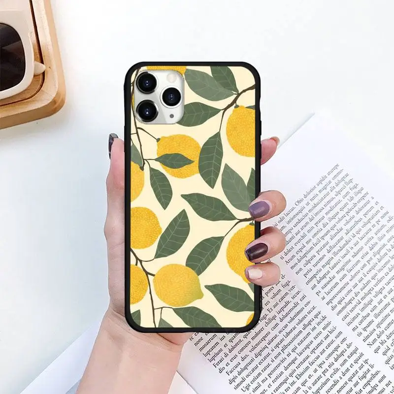 

1.Summer green leaves fruit Phone Case for iPhone 11 12 pro XS MAX 8 7 6 6S Plus X 5S SE 2020 XR mini