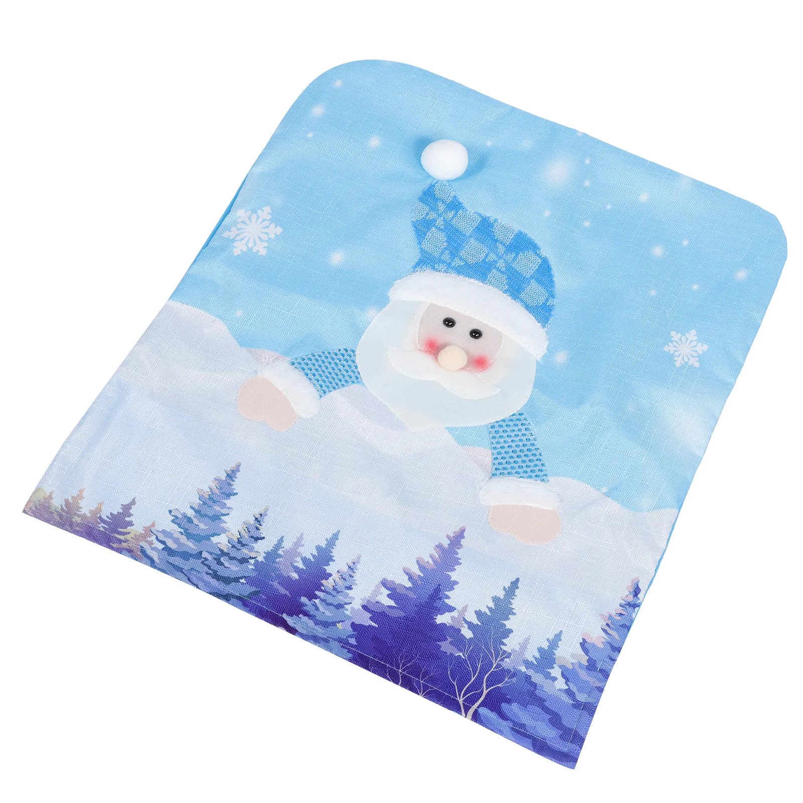 1Pc Christmas Theme Chair Protection Practical Creative Cover (Sky-blue) |