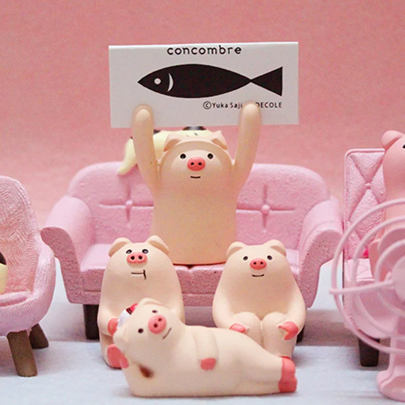 

Kawaii Room Decor Accessories Ornaments Piggy Pink Cute Desk Office Table Decorative Figures Teen Room Statues Sculptures Garden