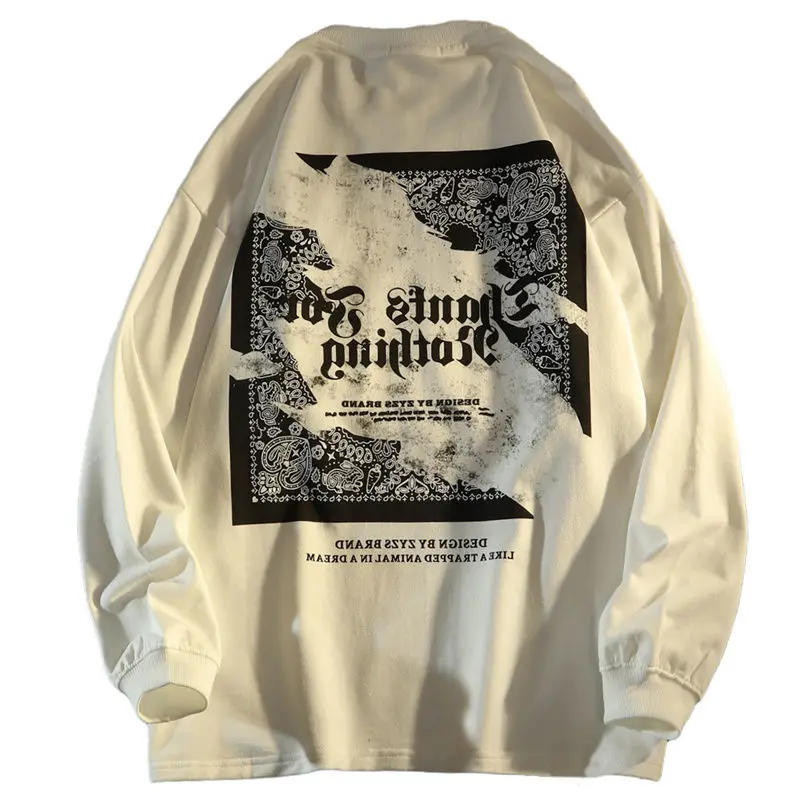 

Hip Hop Cashew Flower Graphic Hoodies Women Streetwear Crewneck Oversized Sweatshirt Autumn Winter Gothic Thick Pullovers