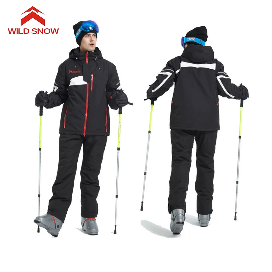 Профессиональный лыжный костюм Wild Snow водонепроницаемый ветрозащитный для зимы