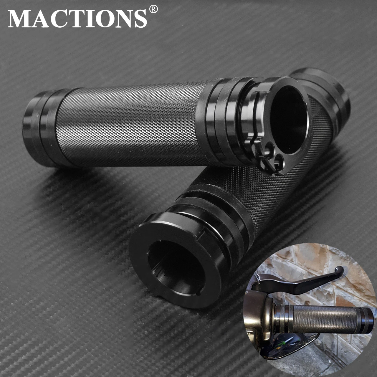 

Motorcycle CNC 1"25mm Hand Grips Black Handlebar Aluminum For Harley Touring Road King Softail Dyna Fatboy Sportster XL 883 1200