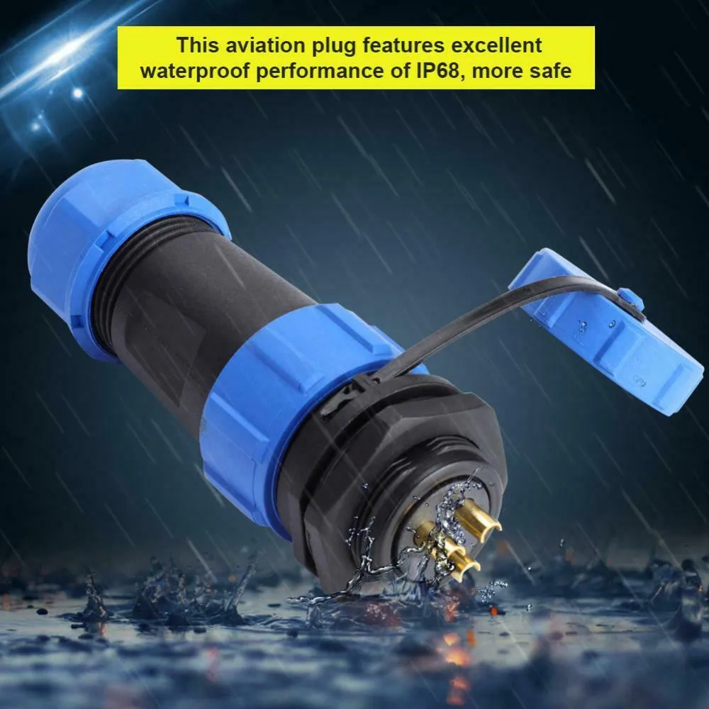 

Waterproof Aviation Connector Plug With Socket SP21 2/3/4/5/6/8/9/12 Pin IP68 Plastic Brass Waterproof Aviation Connector