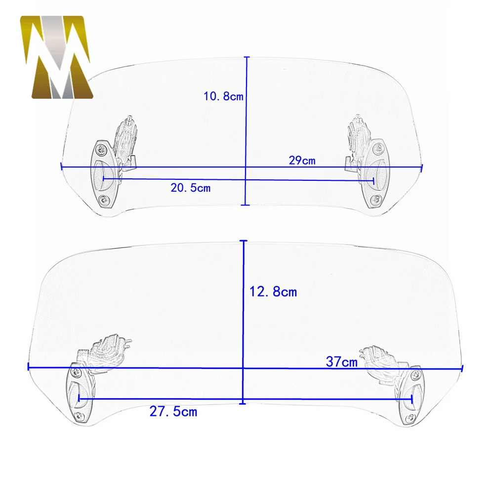 

Universal for Kawasaki Yamaha Suzuki Triumph Adjustable Windscreen Deflector for KTM Motorcycle Accessories